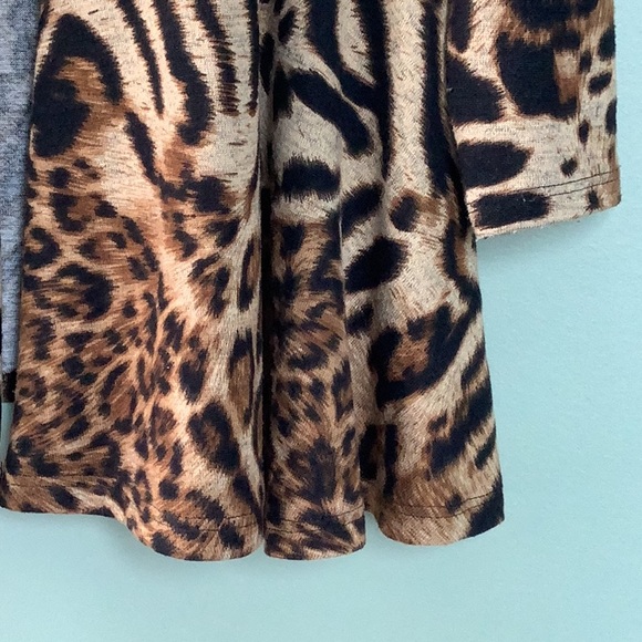 Animal print open cardigan size small-med. - Picture 3 of 5